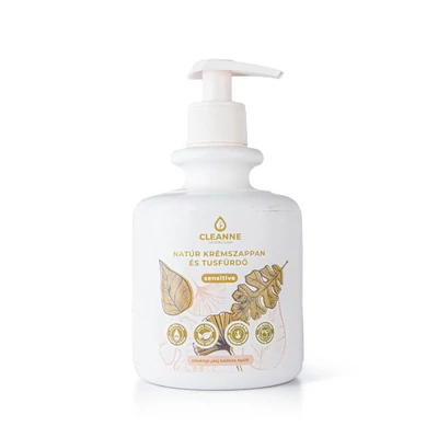 Cleanne krémszappan és tusfürdő, natúr, 470g
