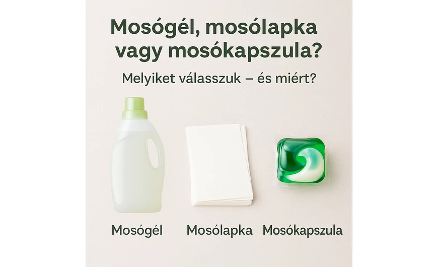 Mosógél, mosólapka vagy mosókapszula? Melyiket válaszd – és miért?